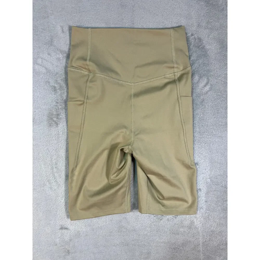 The North Face Khaki Shorts Biker Womens Small Hiking Activewear Athleisure - Picture 6 of 6